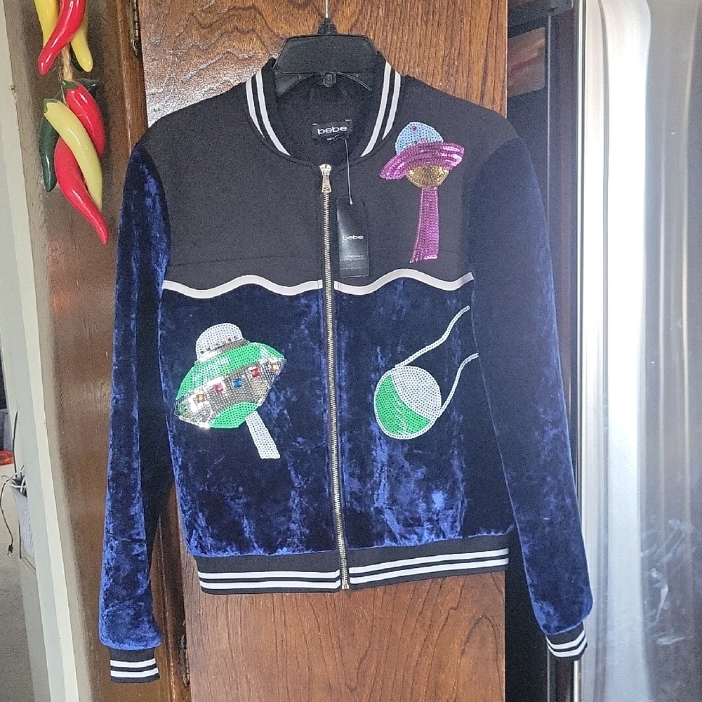 Bebe Sequin Bomber